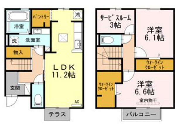 南太平寺入口 徒歩7分 1-2階の物件間取画像